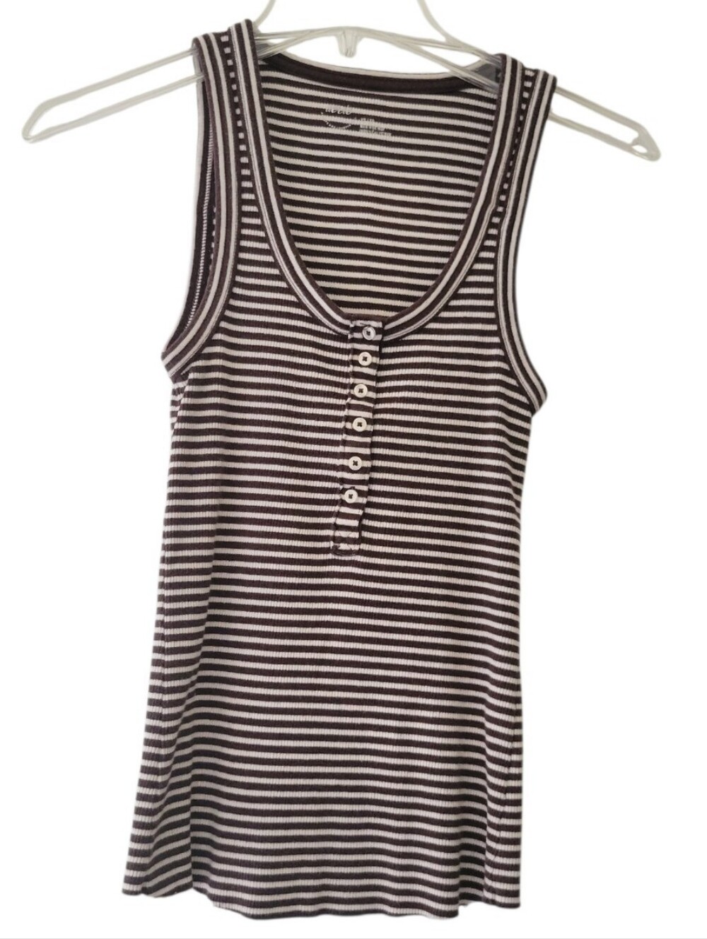 Aerie Brown And Cream Striped Tank Top Size XS